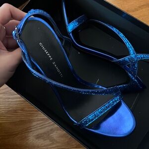 Blue sparkly Giuseppe zanotti shoes